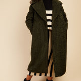 Little Mistress Green Teddy Coat by Vogue Williams