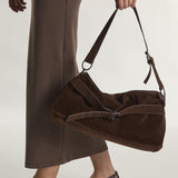 Glamorous Brown Buckle Handbag