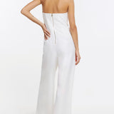 River Island White Bandeau Jumpsuit
