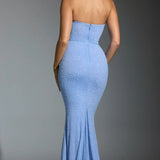 Oh Polly Florentina Embellished Corset Gown in Blue