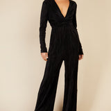 Little Mistress Black Plisse Jumpsuit by Vogue Williams product image