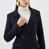 Karen Millen Italian Wool Double Breasted Longline Coat product image