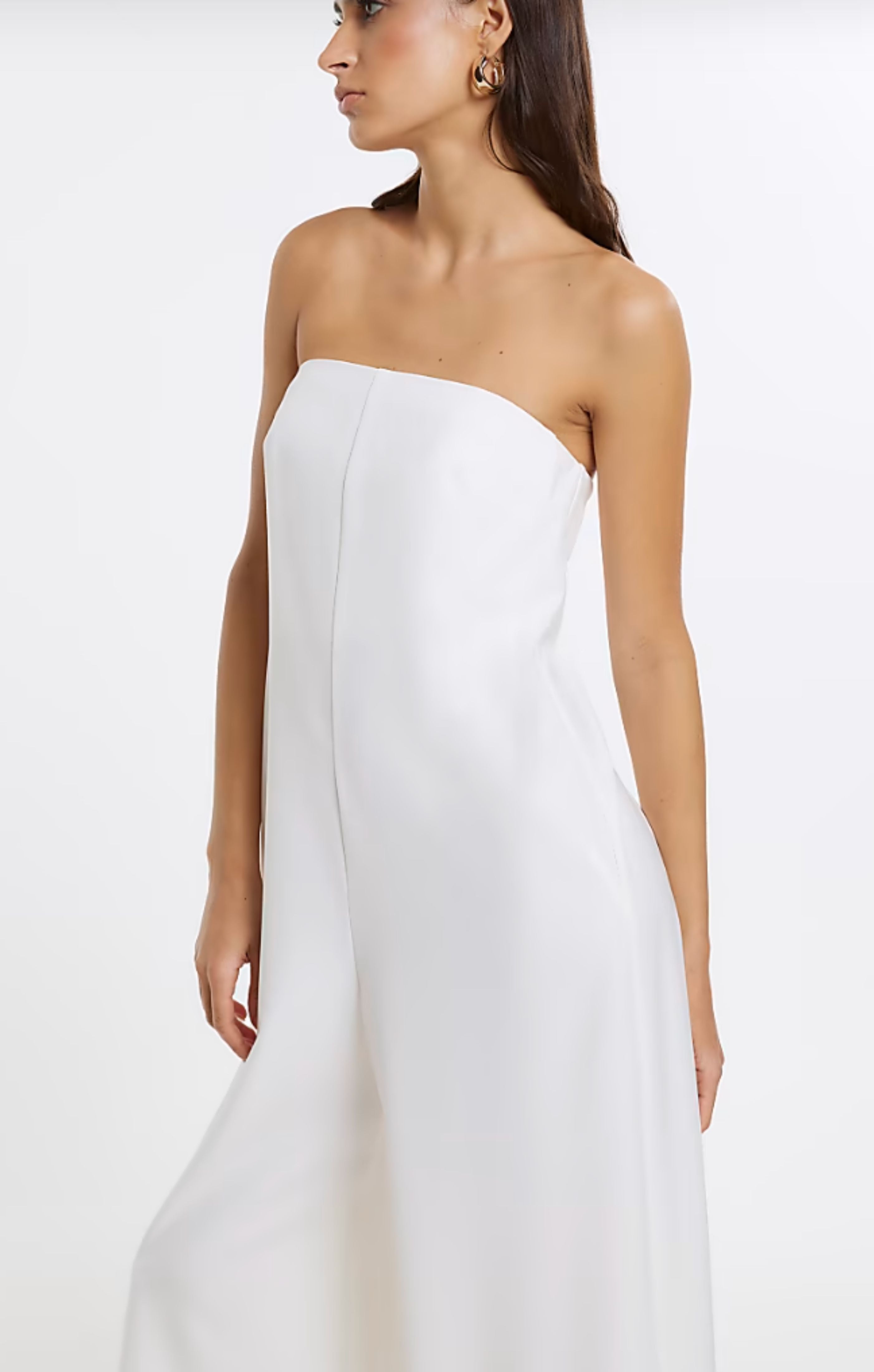 River Island White Bandeau Jumpsuit