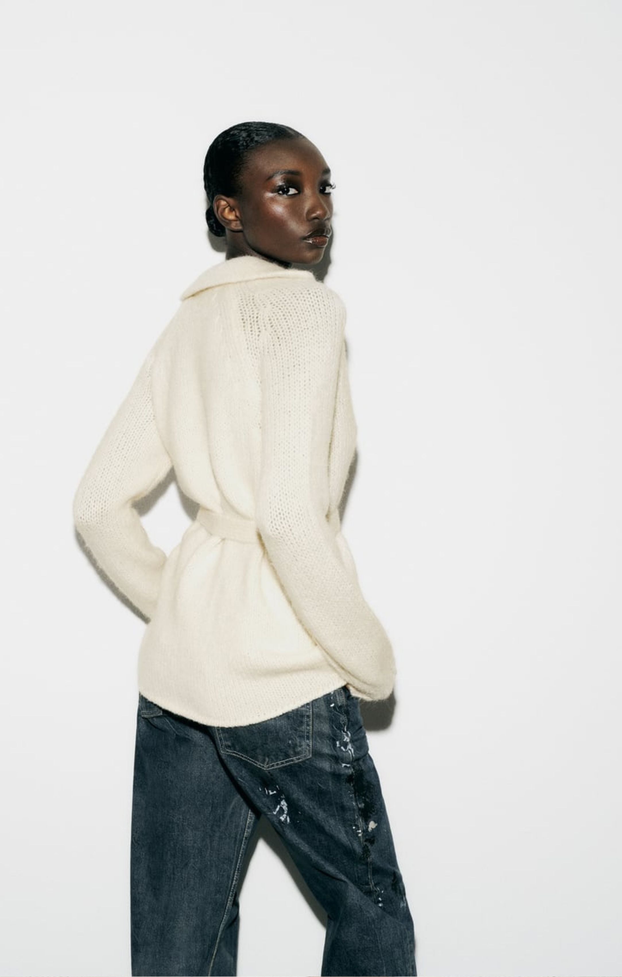 Zara Wool Blend Knit Cardigan product image
