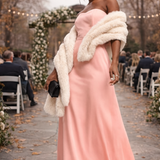 Maya Bridesmaid Bardot Maxi Dress In Terracotta Pink
