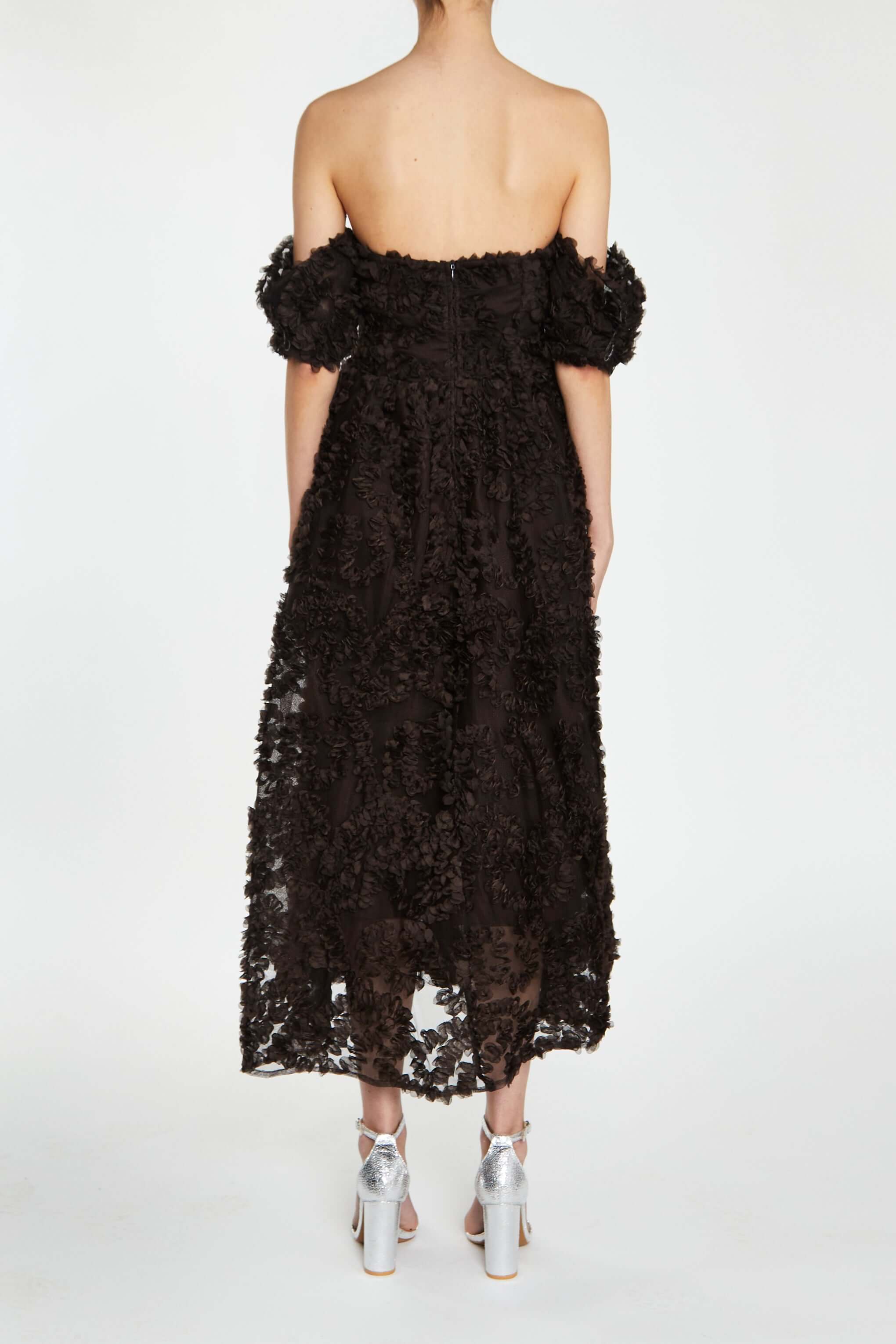 True Decadence Amelia Chocolate Bustier Midi Dress