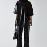 Glamorous Black PU Co-ord Boxy Oversized Shirt