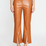 Glamorous Tan PU Co-ord Flared Trouser