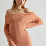 Glamorous Glitter Knitted Bardot Maxi Dress