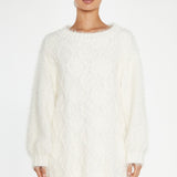 Glamorous Cream Cable Knit Jumper Mini Dress