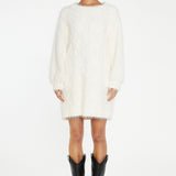Glamorous Cream Cable Knit Jumper Mini Dress