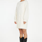 Glamorous Cream Cable Knit Jumper Mini Dress