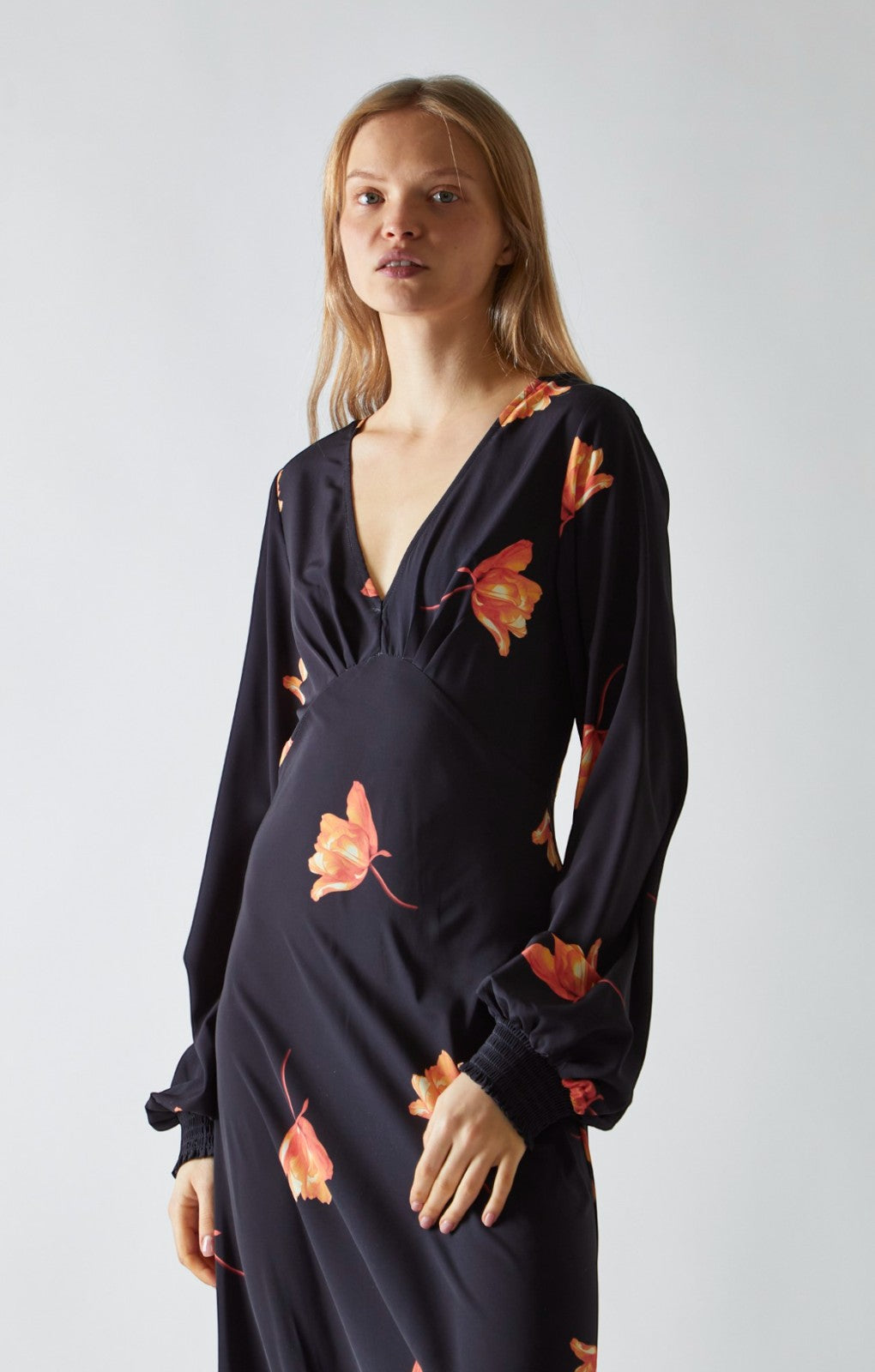 Glamorous Floral V-Neck Maxi Dress