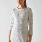Glamorous Silver Sequin Aline Midi Dress