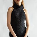 Glamorous Black Knitted Roll Neck Maxi Dress