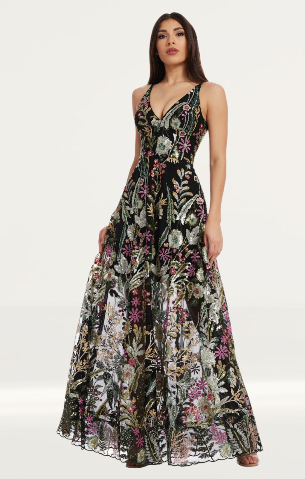 Dress The Population Ariyah Maxi Dress in Black