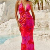 Runaway The Label Arquette Sangria Pink Maxi Dress