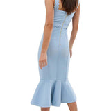 ASOS DESIGN Tall Scallop Detail Bandage Dress