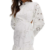 ASOS EDITION Cutwork Mini Dress With Open Back