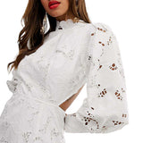 ASOS EDITION Cutwork Mini Dress With Open Back