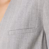 ASOS DESIGN Clean Blazer in Grey Stripe