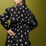 ASOS DESIGN Collar Detail Mini Dress in Horse Print