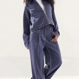 ASOS DESIGN Straight Leg Trousers in Denim Look