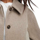 ASOS DESIGN Top Collar Jacket in Mushroom