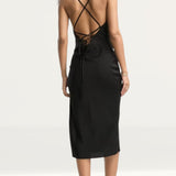 ASOS DESIGN Satin Cami Maxi Slip Dress In Black
