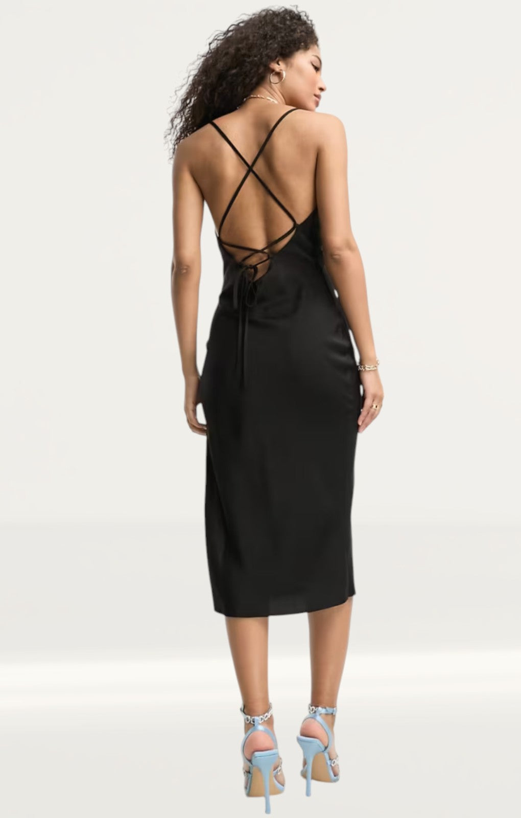 ASOS DESIGN Satin Cami Maxi Slip Dress In Black