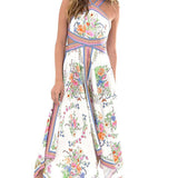 ASOS EDITION Petite Scarf Print Halter Midi Dress