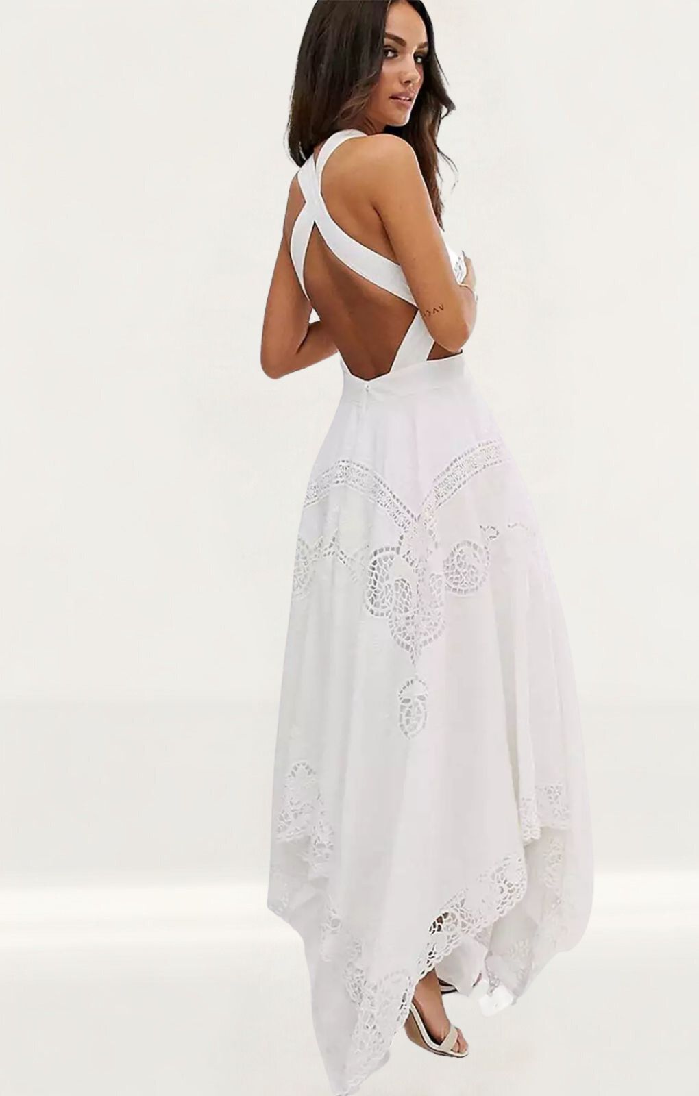 ASOS Edition Cutwork Maxi Dress With Cutout Sides