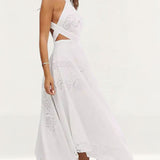 ASOS Edition Cutwork Maxi Dress With Cutout Sides