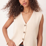 ASOS DESIGN Relaxed Fit Waistcoat in Colourblock