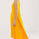 ASOS Yellow V Back Dress