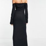 ASOS DESIGN Supersoft Maxi Dress With Choker Neck Detail In Black 