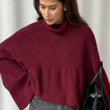 Charli London Amelie Sweater - Dark cherry