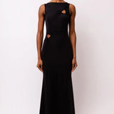 Amy Lynn Harlie Black Heart Cut Out Maxi Dress