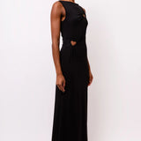 Amy Lynn Harlie Black Heart Cut Out Maxi Dress