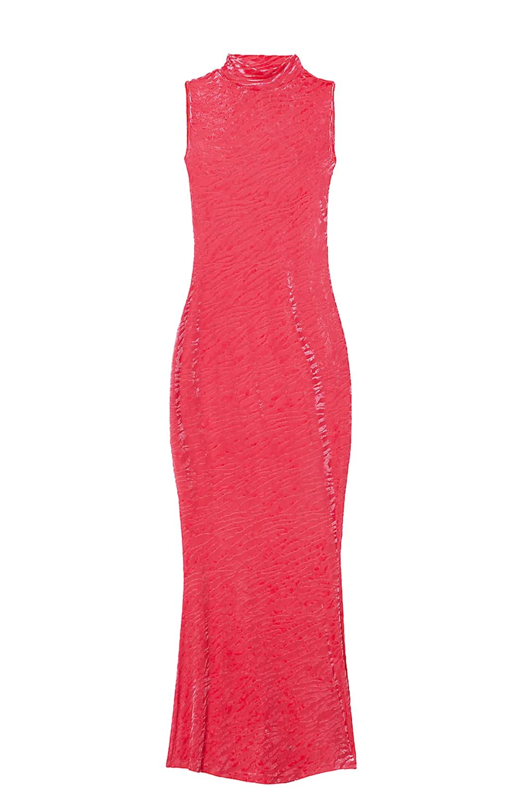 Amy Lynn Lana Pink Fitted High Neck Dress