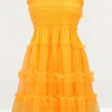 Amy Lynn Orange Willow Ruffle Dress
