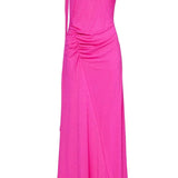 Amy Lynn Stella Pink Asymmetrical Embellished Maxi Dress