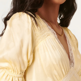 Nobody's Child Butter Yellow Polka Dot Jacquard Angela Mini Dress