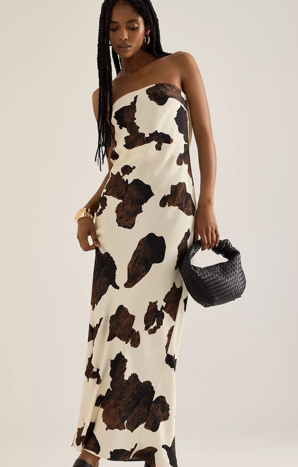 Anthropologie Cow Print Bandeau Slip Dress – dresses by Anthropologie, available to rent from Hirestreet