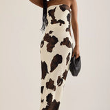 Anthropologie Cow Print Bandeau Slip Dress – dresses by Anthropologie, available to rent from Hirestreet