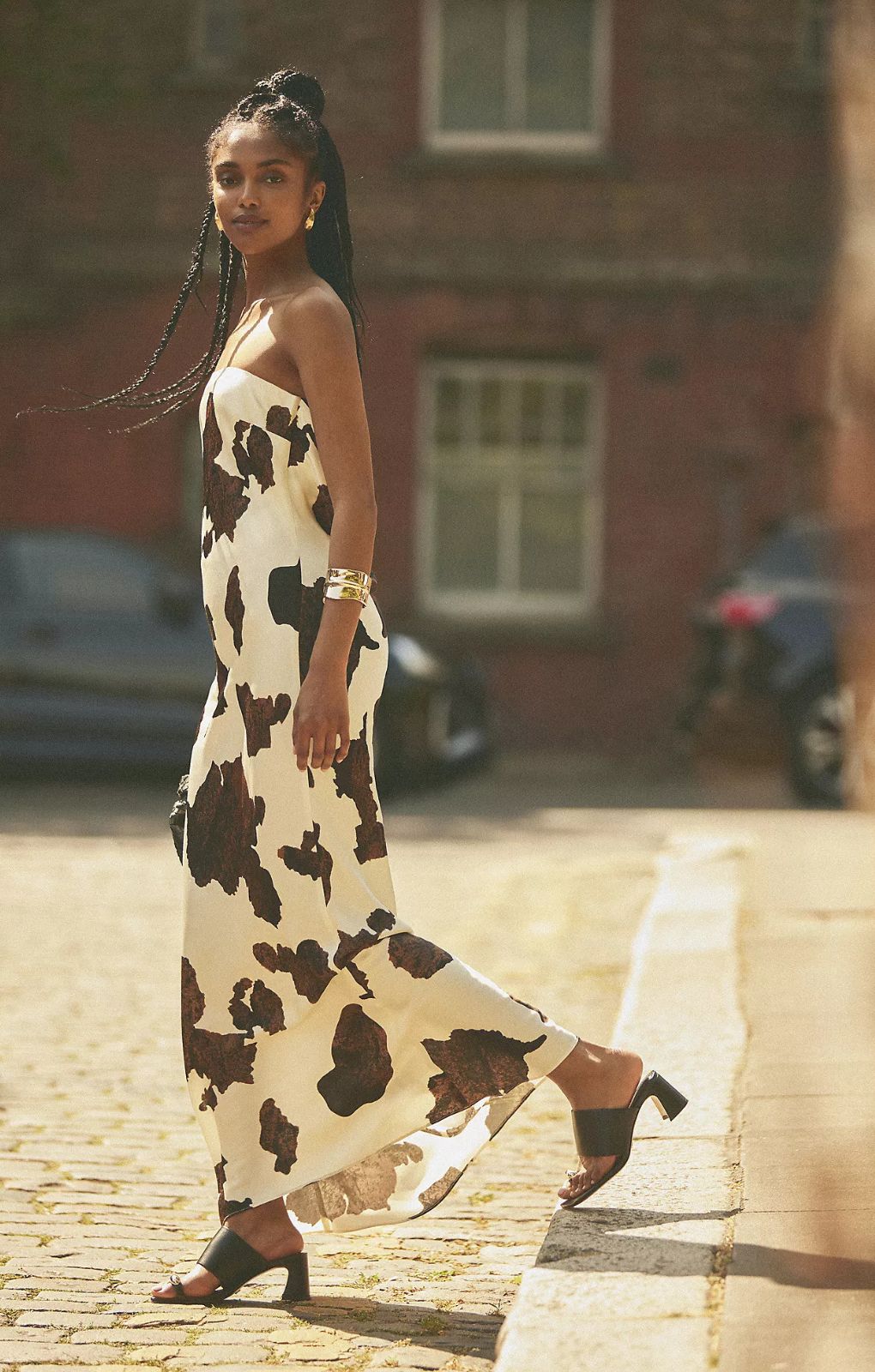 Anthropologie Cow Print Bandeau Slip Dress – dresses by Anthropologie, available to rent from Hirestreet