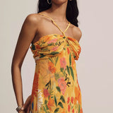 Anthropologie Halter Slip Dress