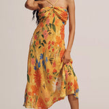 Anthropologie Halter Slip Dress
