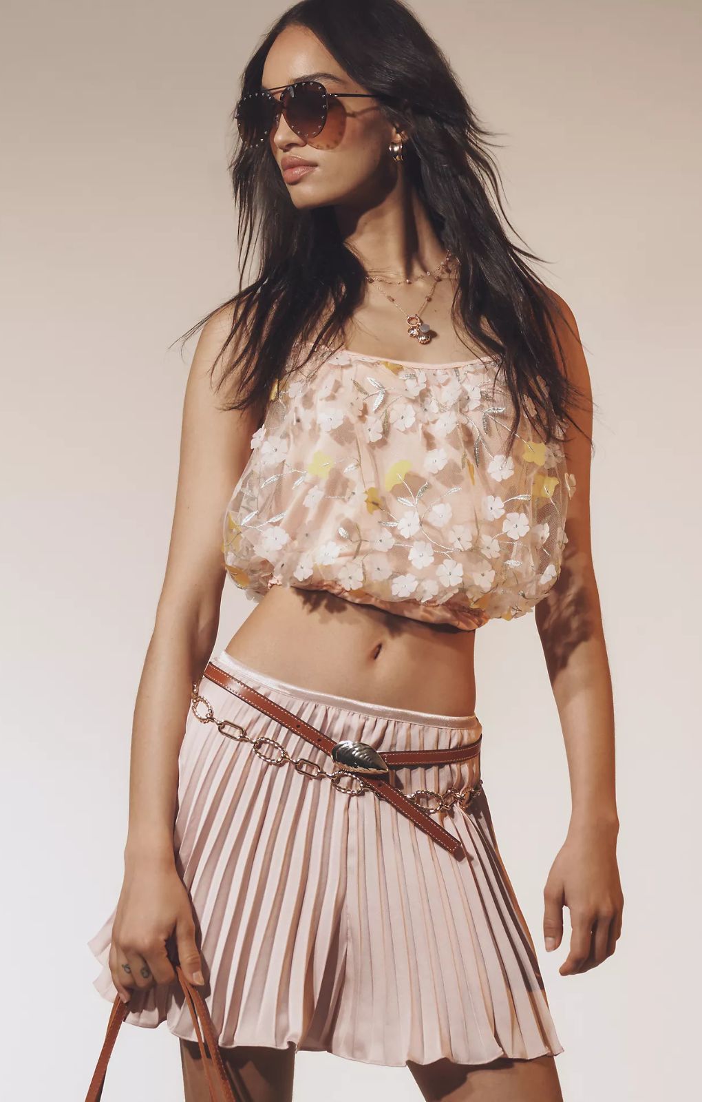 Anthropologie Silky Plissé Shorts – shorts by Anthropologie, available to rent from Hirestreet