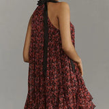 Anthropologie Tie-Neck Halter Ruffled Mini Dress – dresses by Anthropologie, available to rent from Hirestreet